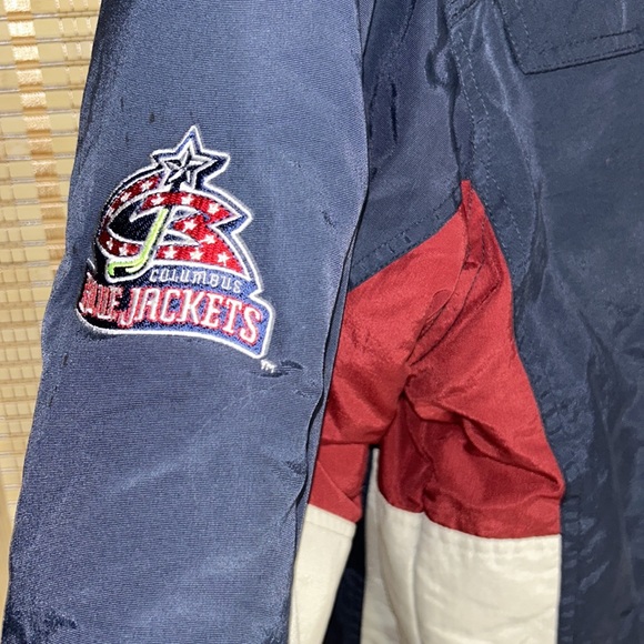 MENS VINTAGE (2003)  BLUELINE NHL COLUMBUS BLUE JACKETS WINTER COAT/ MED/NWOT - Picture 3 of 16